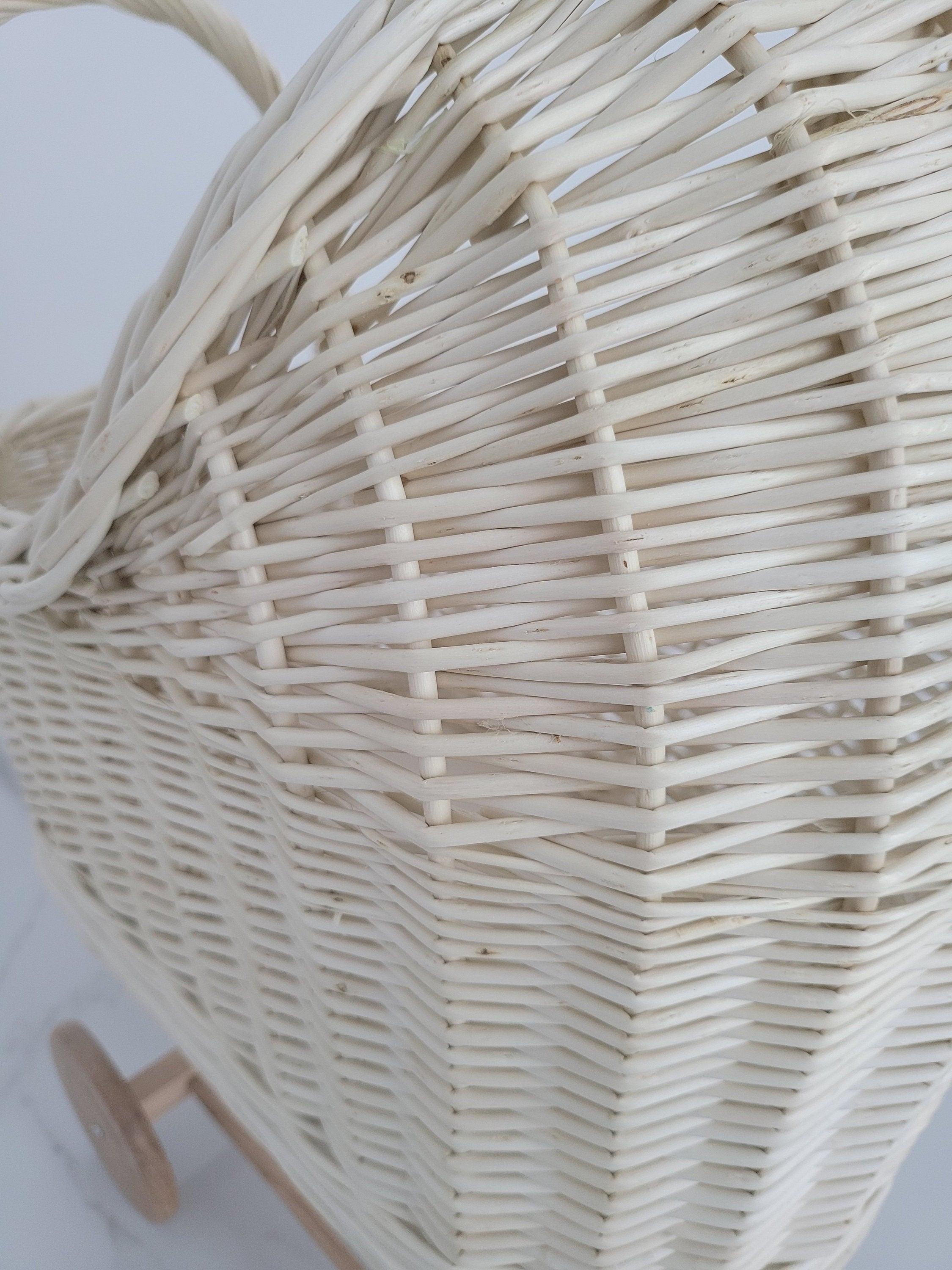 Wicker Baby Carriage, Doll Stroller, Doll Pram, Wicker Doll Stroller, Wicker Doll Pram, Wicker Willow Doll Stroller