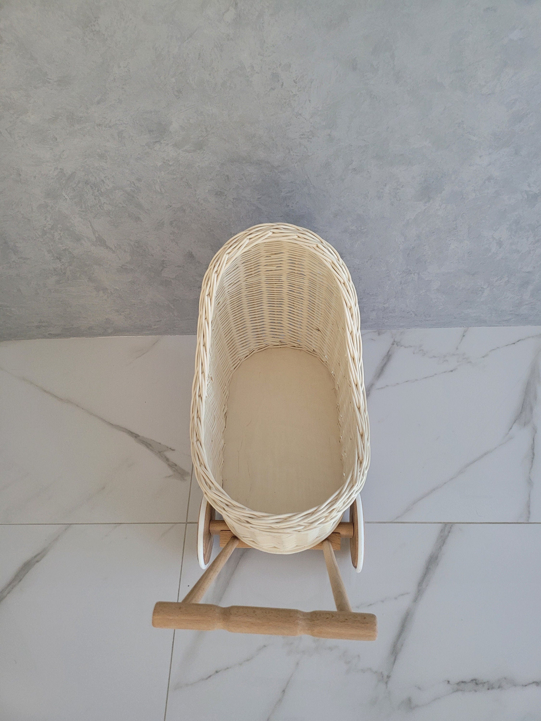Wicker Baby Carriage, Doll Stroller, Doll Pram, Wicker Doll Stroller, Wicker Doll Pram, Wicker Willow Doll Stroller