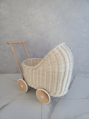 Wicker Willow Doll Stroller