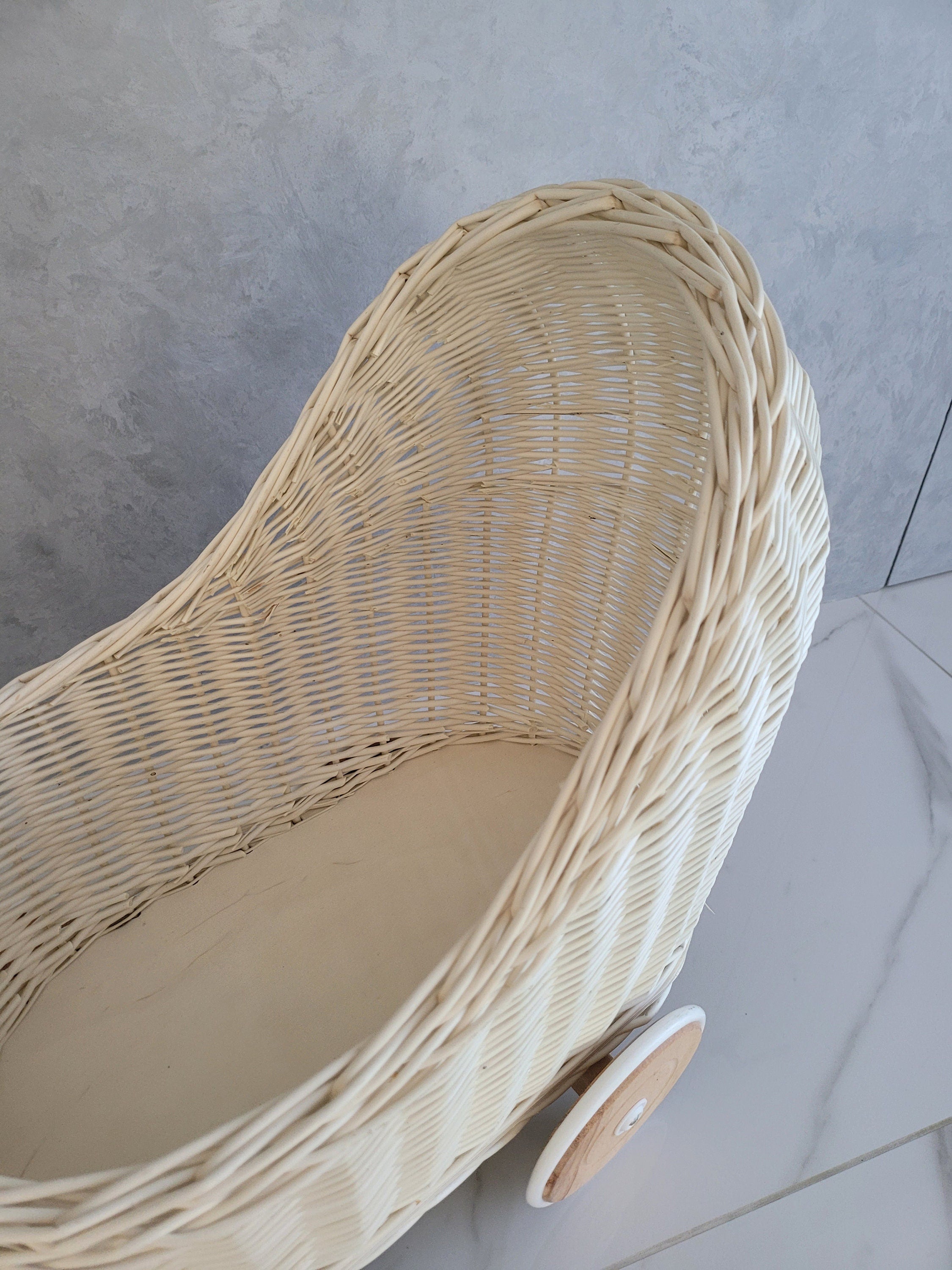 Wicker Baby Carriage, Doll Stroller, Doll Pram, Wicker Doll Stroller, Wicker Doll Pram, Wicker Willow Doll Stroller