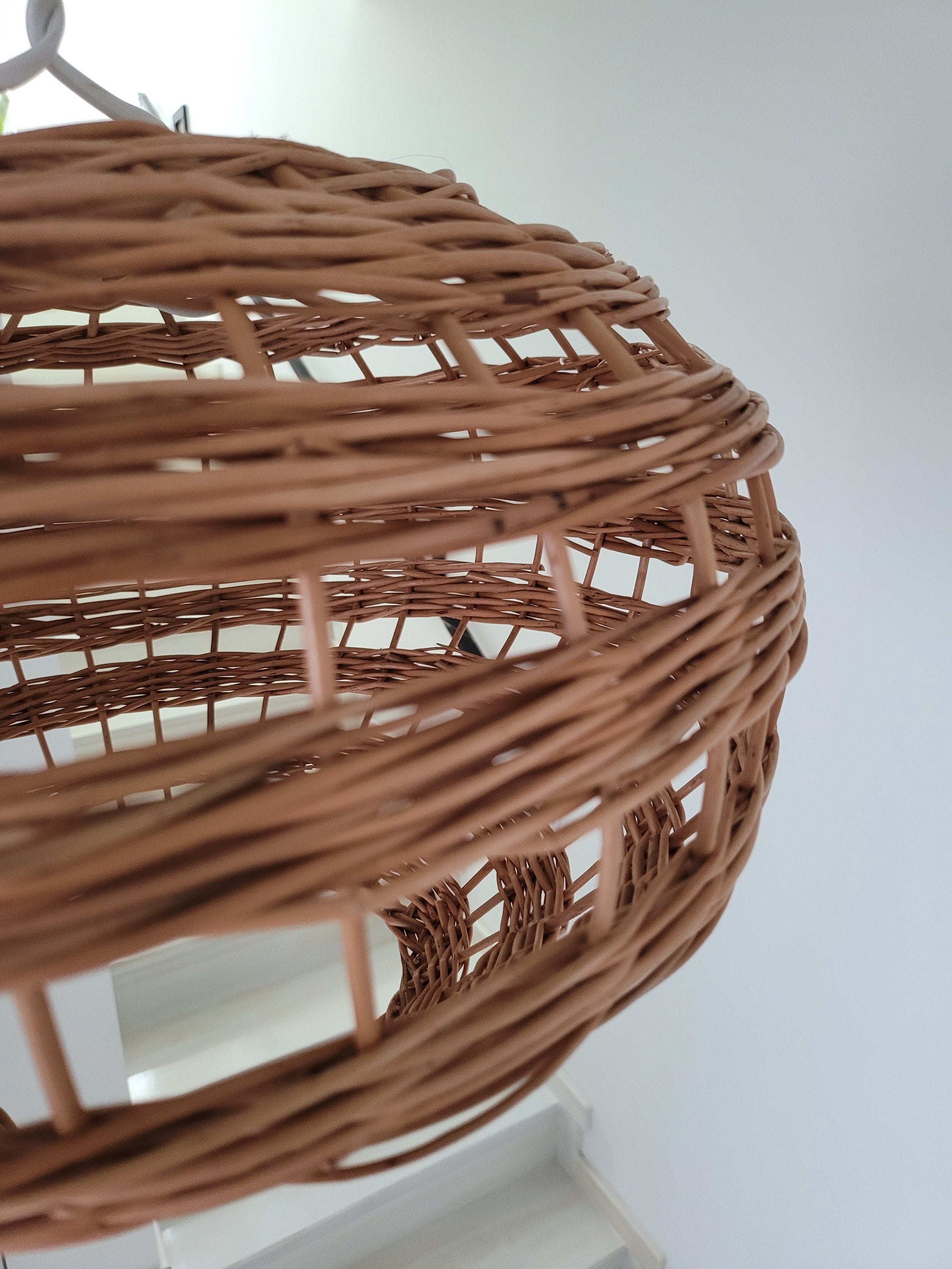 Wicker Lamp Shade, Pendant Light, Ceiling Lampshade Rattan