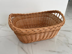 Large Wicker Laundry Basket, Handled Oval Basket, Large Storage Basket, Laundry Hamper