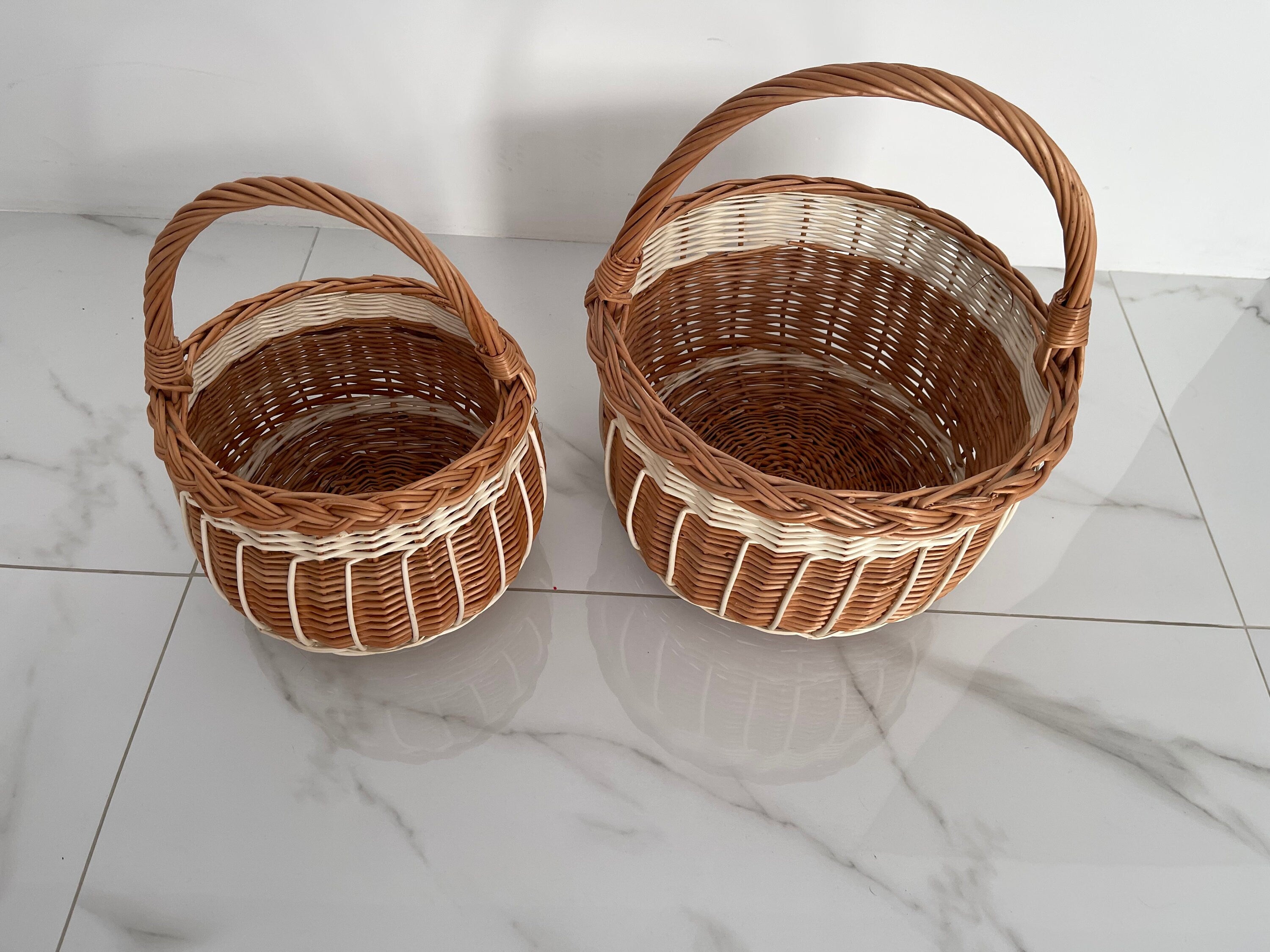 Picnic basket, Wicker easter basket, Wicker basket, Storage basket