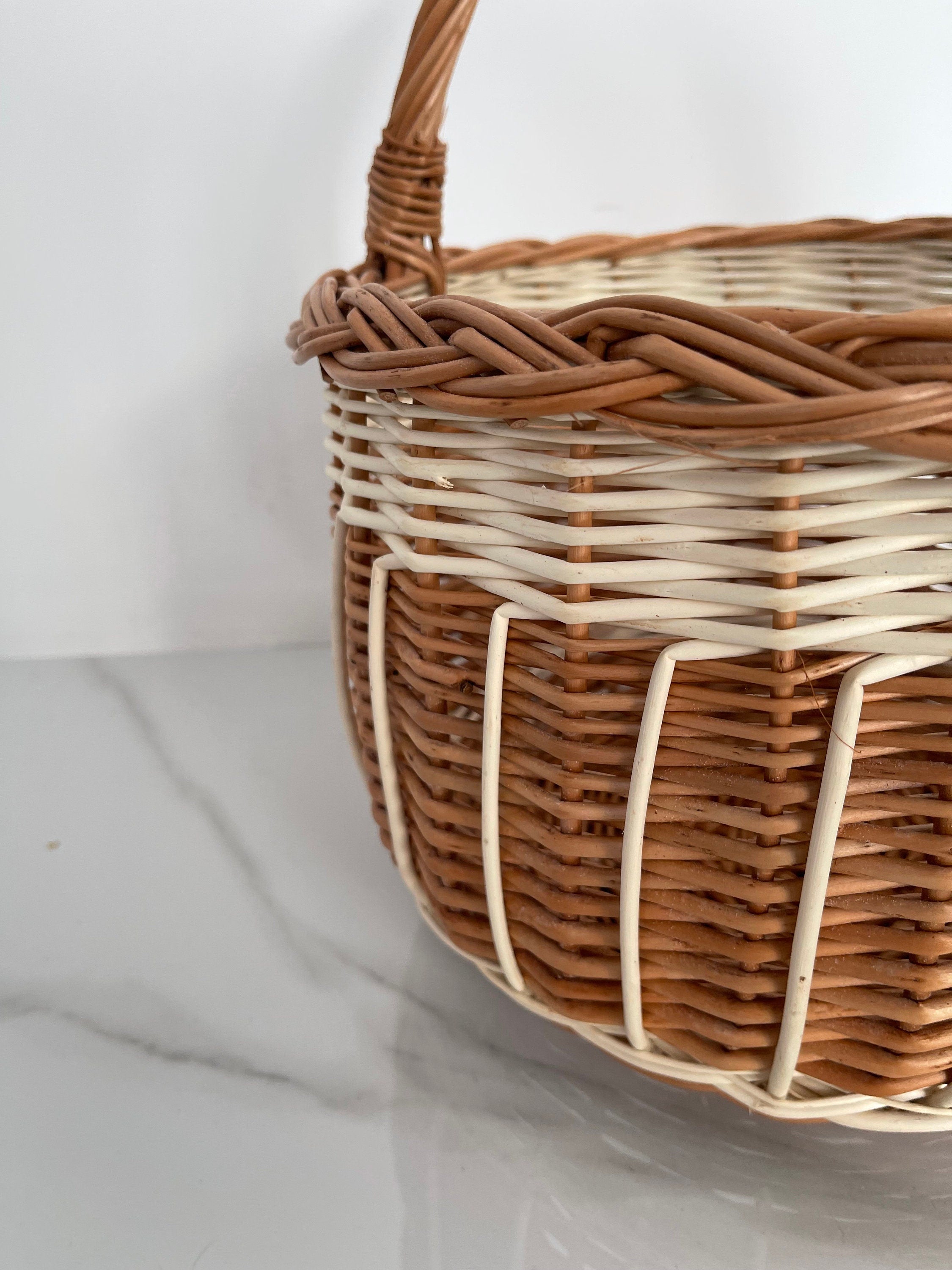 Picnic basket, Wicker easter basket, Wicker basket, Storage basket