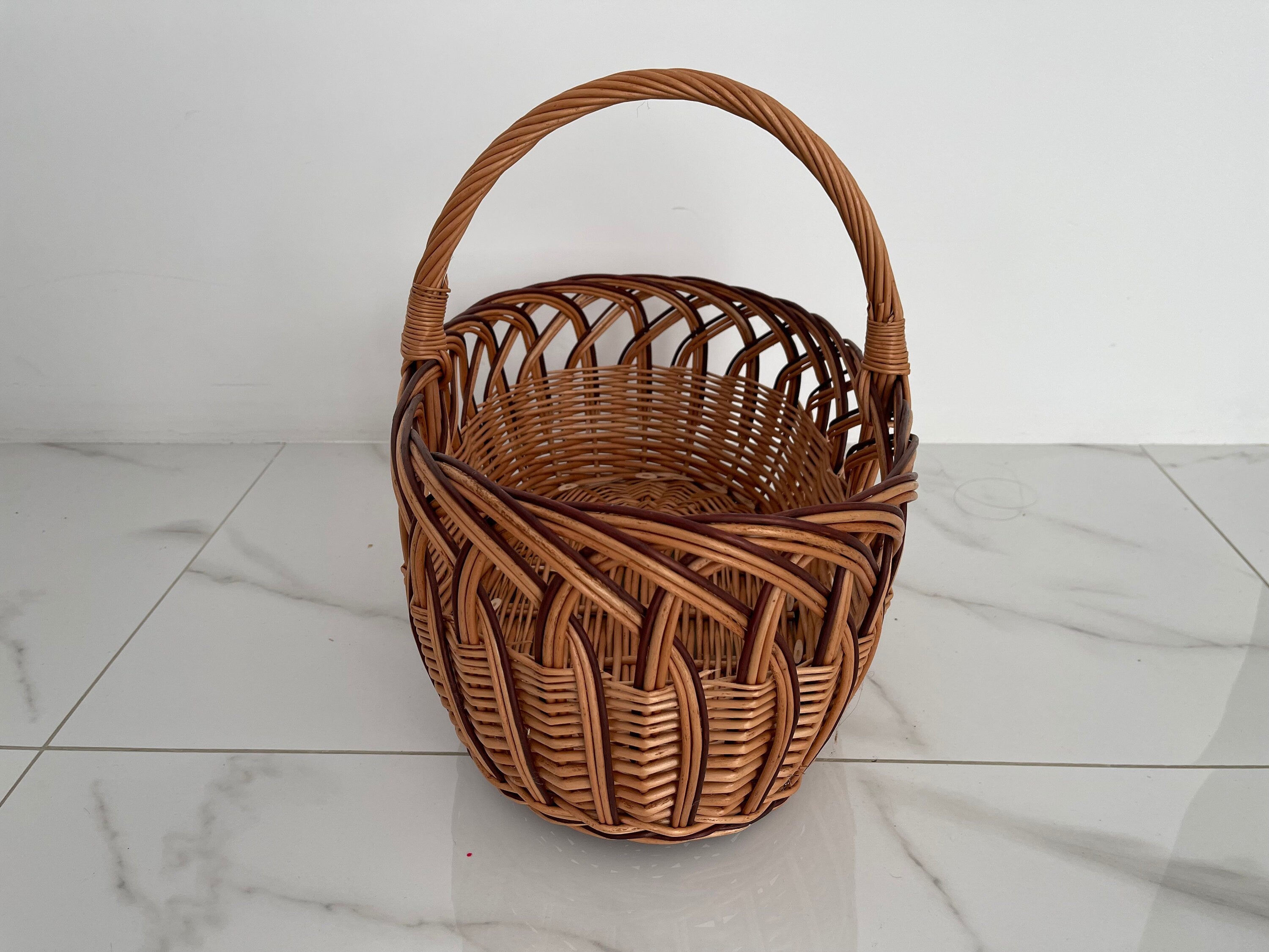 Rectangular Woven Basket, Large Picnic Basket for Camping, Picnic basket, Wicker basket, Storage basket