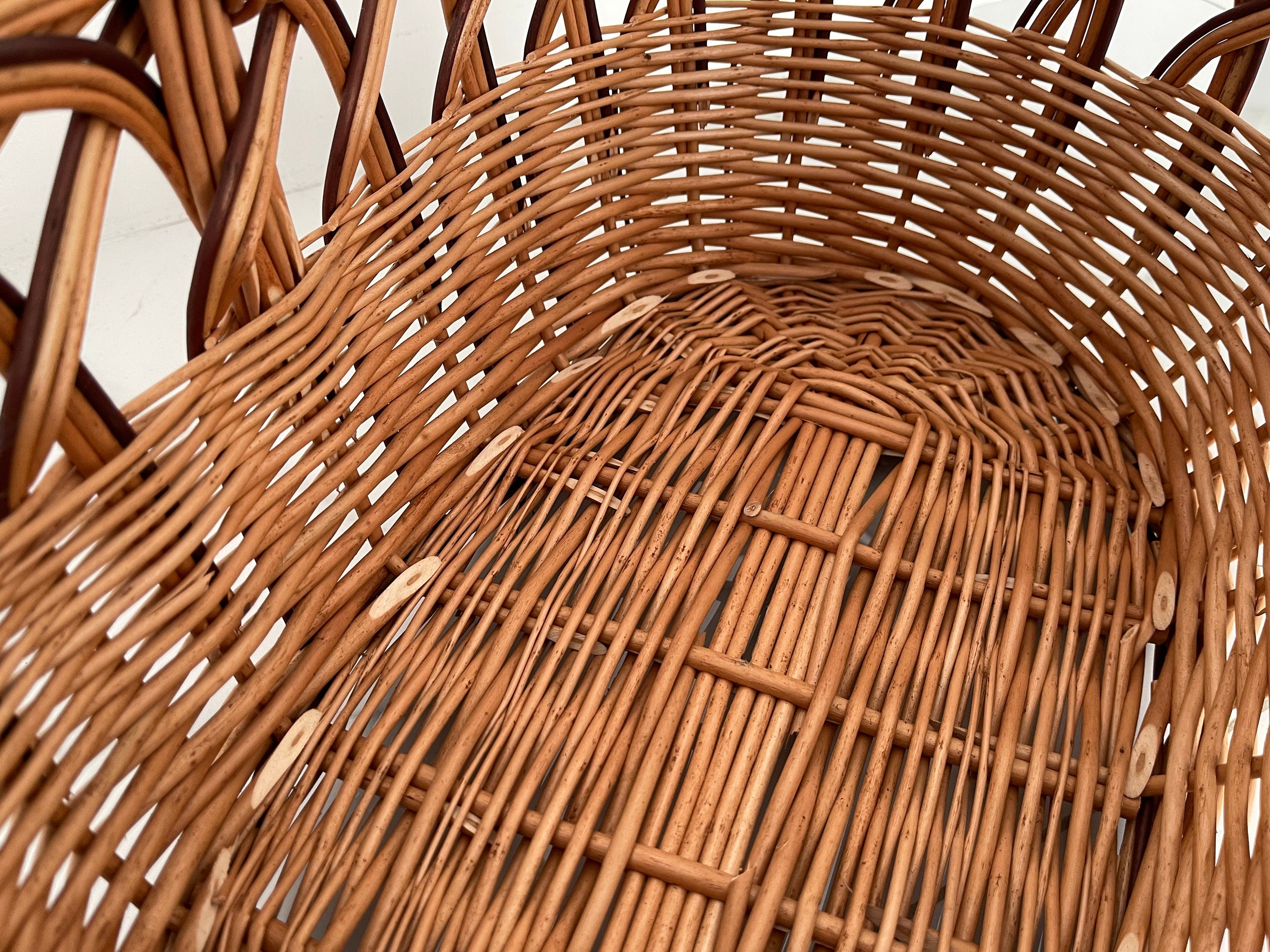 Rectangular Woven Basket, Large Picnic Basket for Camping, Picnic basket, Wicker basket, Storage basket