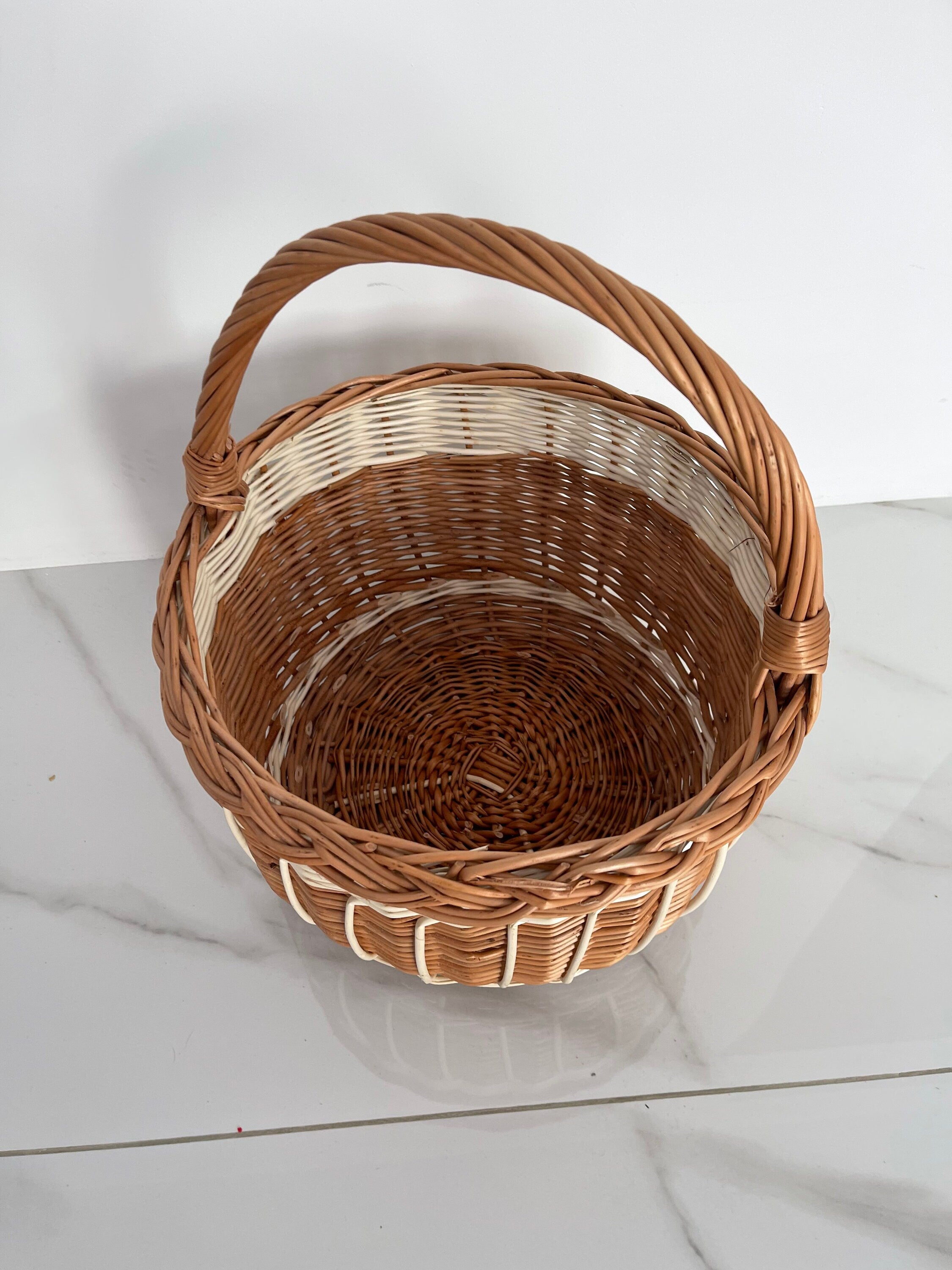 Picnic basket, Wicker easter basket, Wicker basket, Storage basket