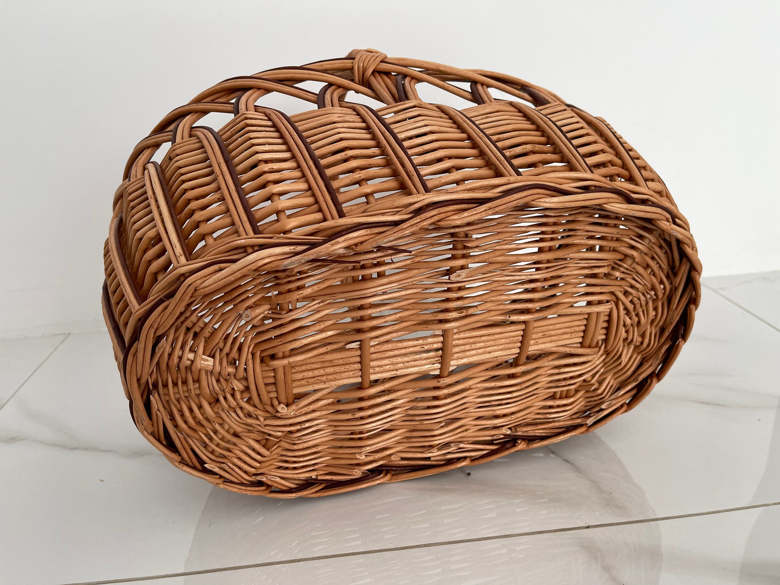 Rectangular Woven Basket, Large Picnic Basket for Camping, Picnic basket, Wicker basket, Storage basket