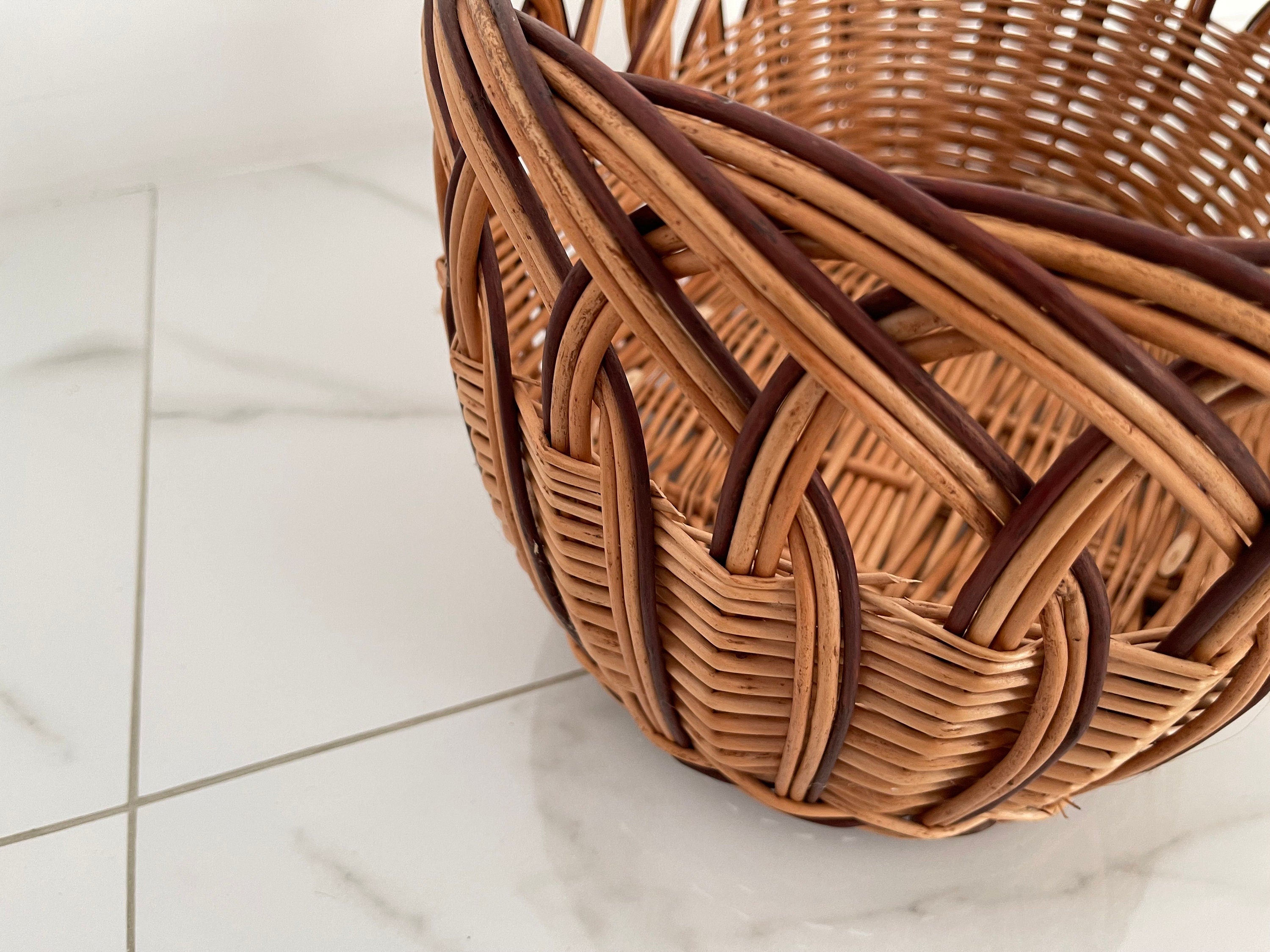 Rectangular Woven Basket, Large Picnic Basket for Camping, Picnic basket, Wicker basket, Storage basket