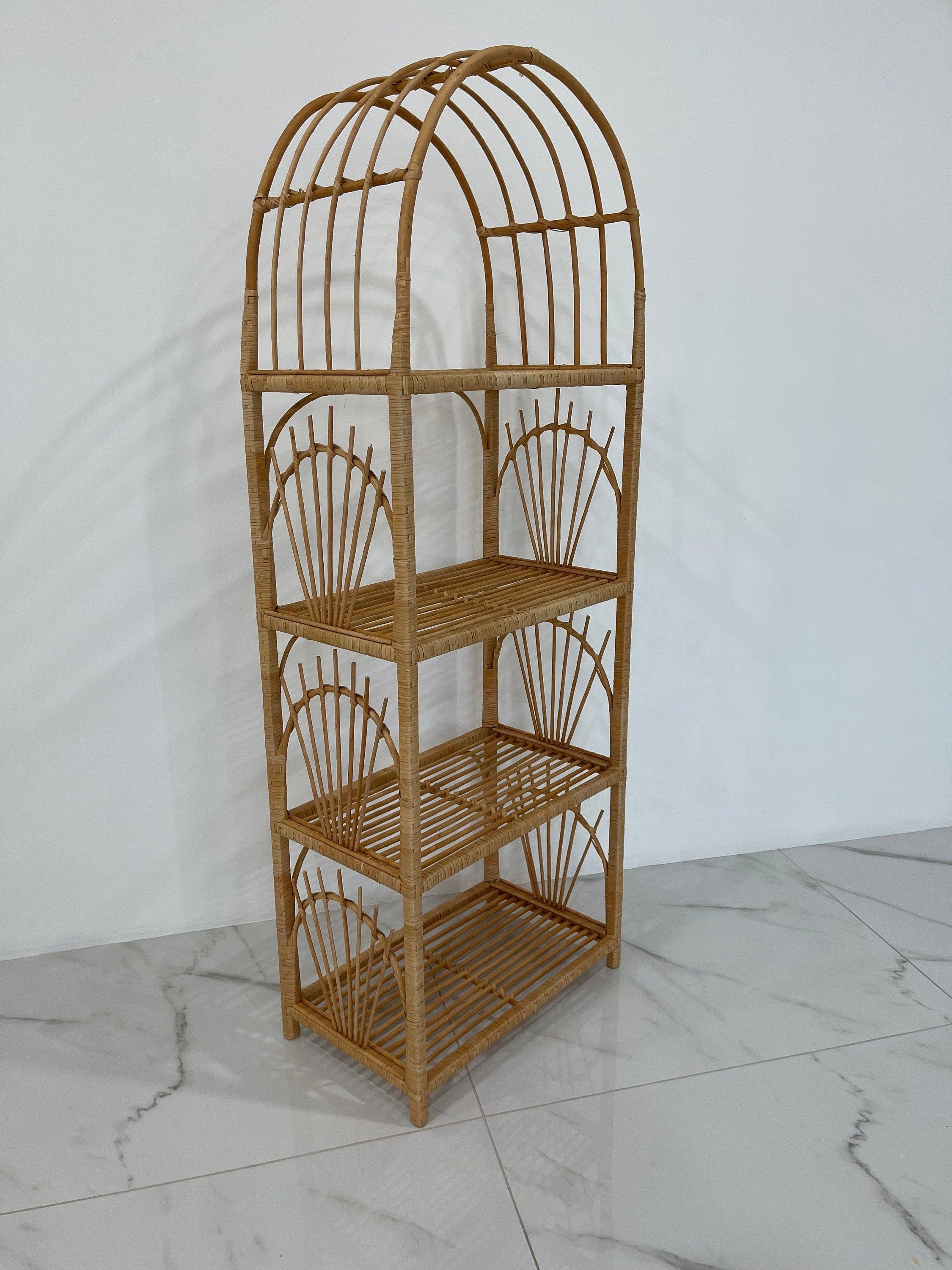 Wicker Shelving Unit, Wicker bookshelf, Wicker Book Shelf, Wicker Shelf, Wicker Rattan Shelf, Wicker Shelving, Open Shelves Bookcase
