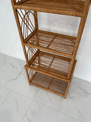 35/47/53/67 inches height wicker shelf, Storage shelf, Bookshelf, Plant shelf, Rattan shelf