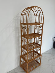 35/47/53/67 inches height wicker shelf, Storage shelf, Bookshelf, Plant shelf, Rattan shelf