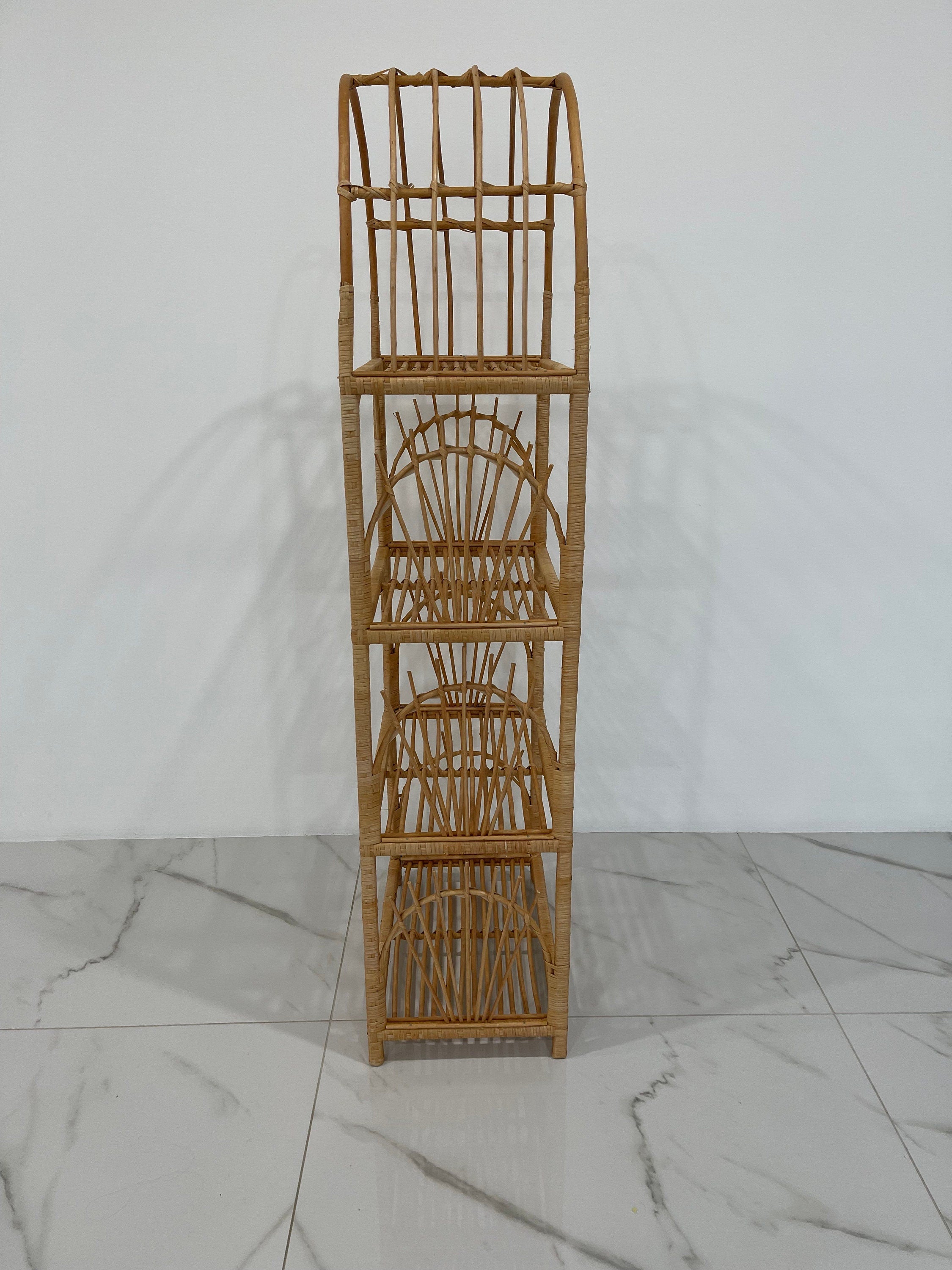 Wicker Shelf, 2/3/4/5 shelves, Storage shelf, Bookshelf, Plant shelf, Rattan shelf