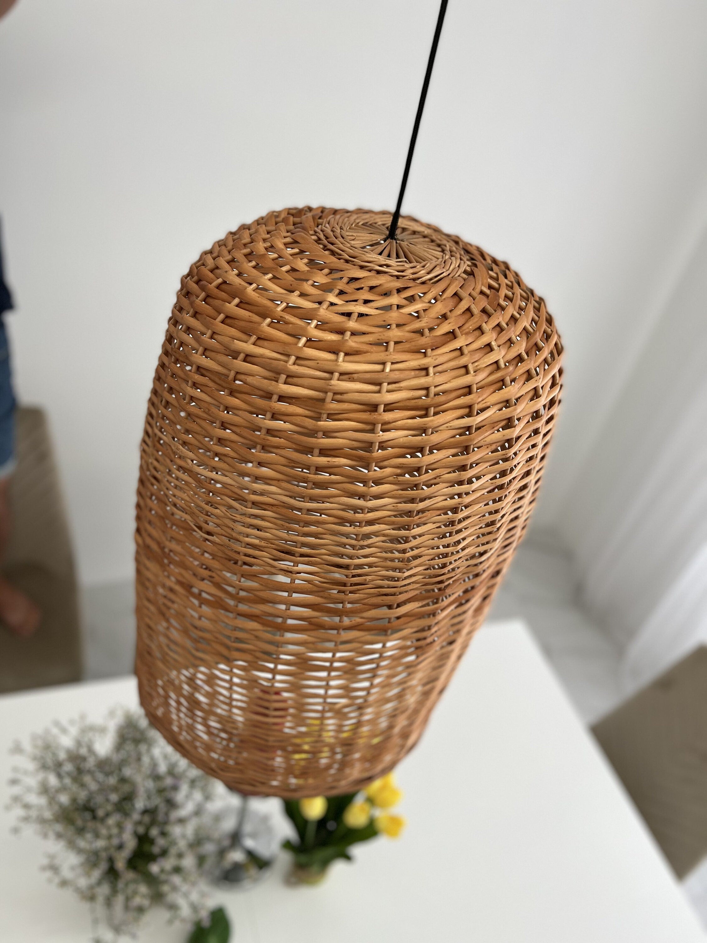 Wicker lamp shades, Hanging Ceiling Lampshade, rattan lamp shade, Boho Lighting, Lamp Shade, Pendant light for kitchen island