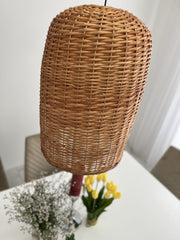 Wicker lamp shades, Hanging Ceiling Lampshade, rattan lamp shade, Boho Lighting, Lamp Shade, Pendant light for kitchen island