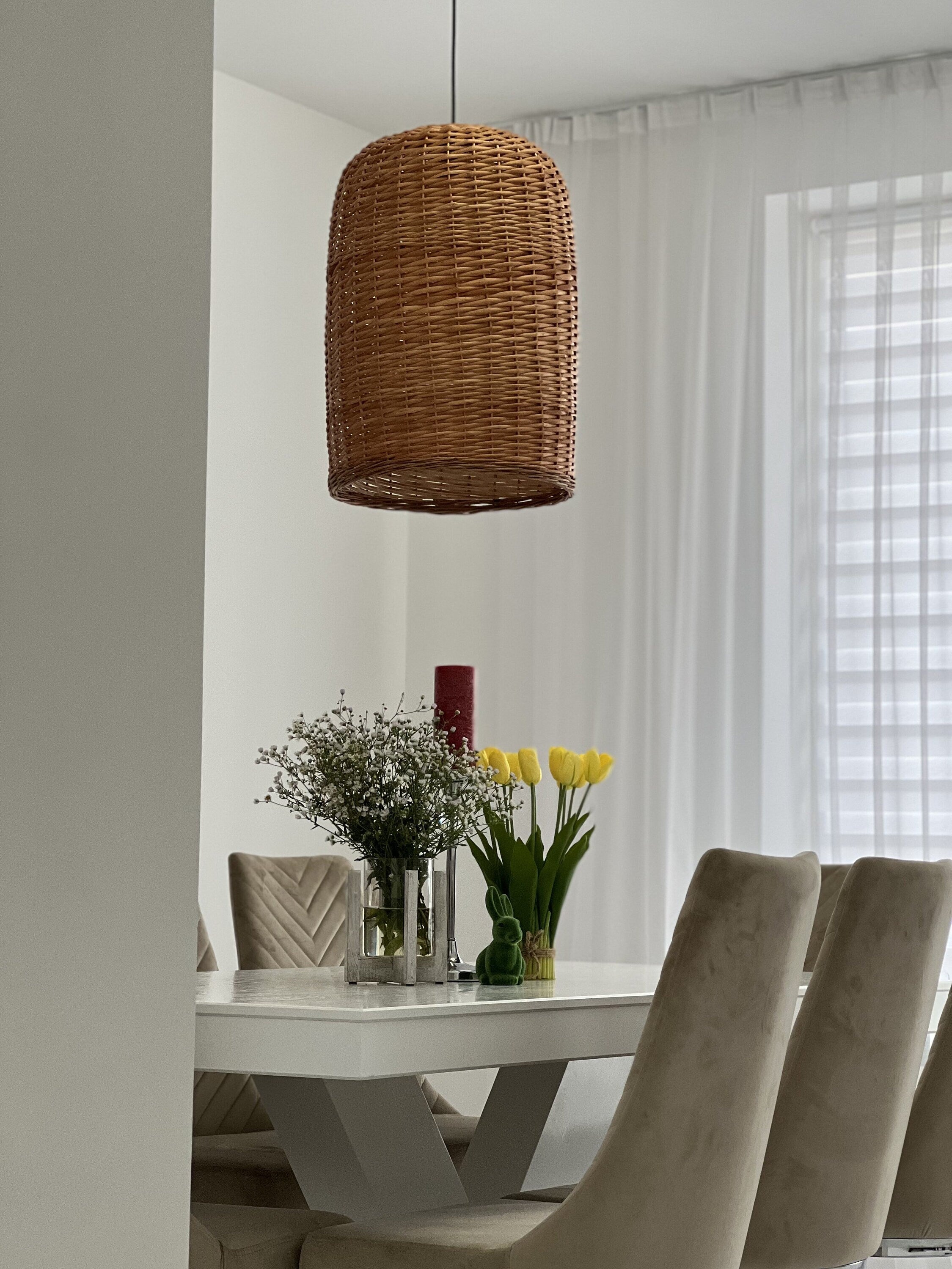 Wicker lamp shades, Hanging Ceiling Lampshade, rattan lamp shade, Boho Lighting, Lamp Shade, Pendant light for kitchen island