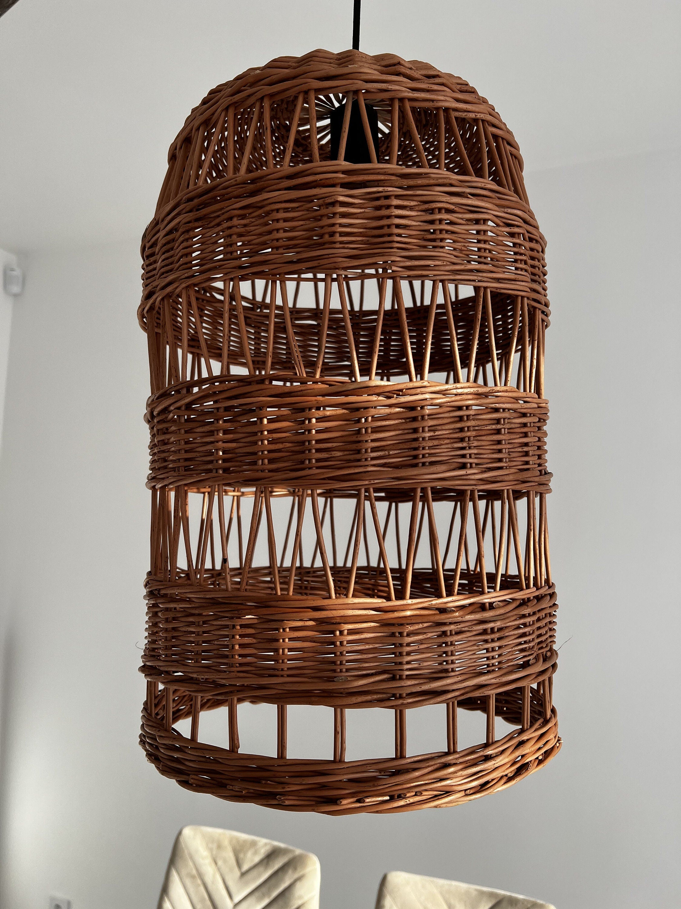 Rattan Pendant Light, Boho Woven Pendant Light, Wicker Rattan Lamp Shade, Ceiling Rattan Pendant Light Shade,Pendant light,Rattan Lamp Shade