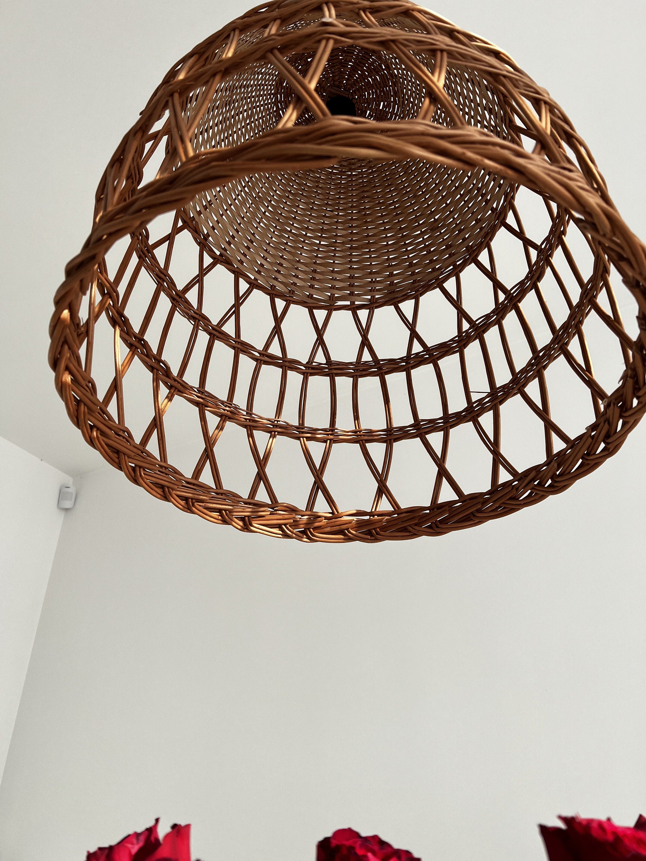 Pendant light, Rattan Lamp Shade, Bamboo Light Fixture, Wicker Lampshade, Bamboo Lampshade, Rattan Lampshade, Rattan Light Fixture