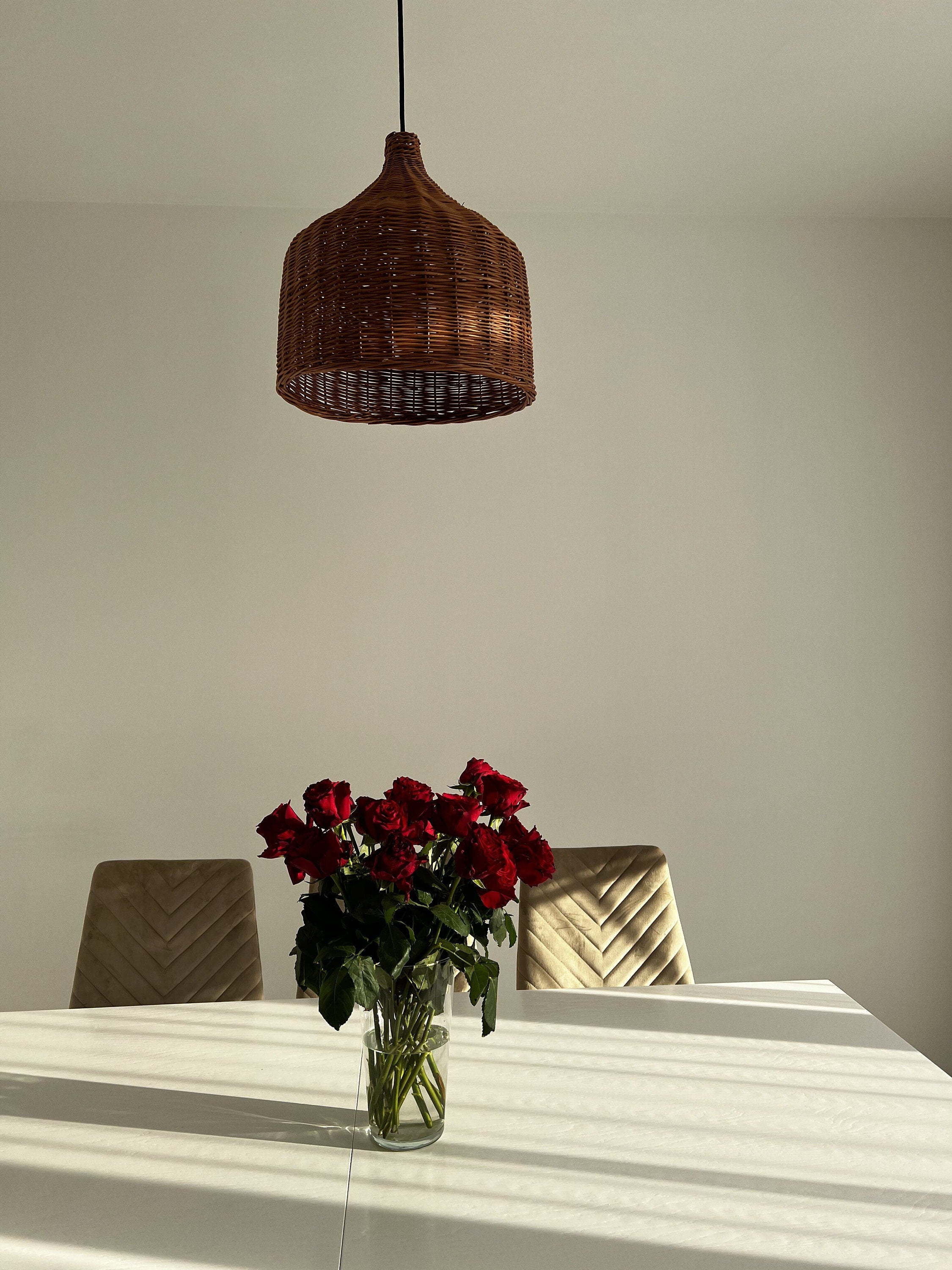 Handmade Pendant Light, Kitchen Lighting, Rattan Chandelier, Pendant Lamp Shade, Ceiling Light, Hanging Lamp, Hanging Pendant