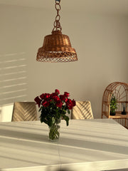 Lamp Rattan Chandelier Hanging Lamp Suspension Rotan Natural Lamp, Wicker Lamp Boho Style, Lampshade Pendant