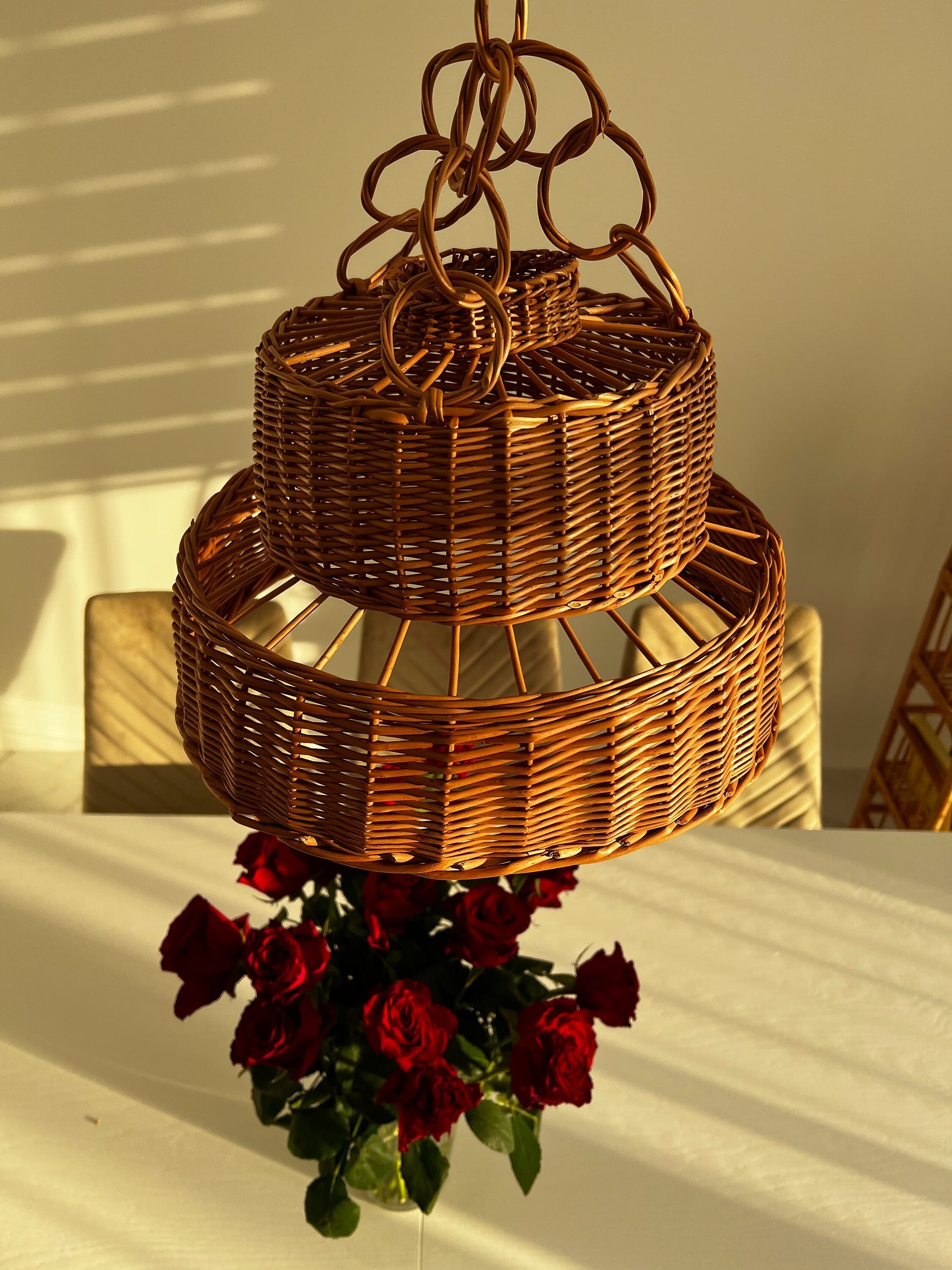 Lighting pendant, Wood pendant light, Pendant lighting, Pendant light, Dining room lighting, Hanging pendant light