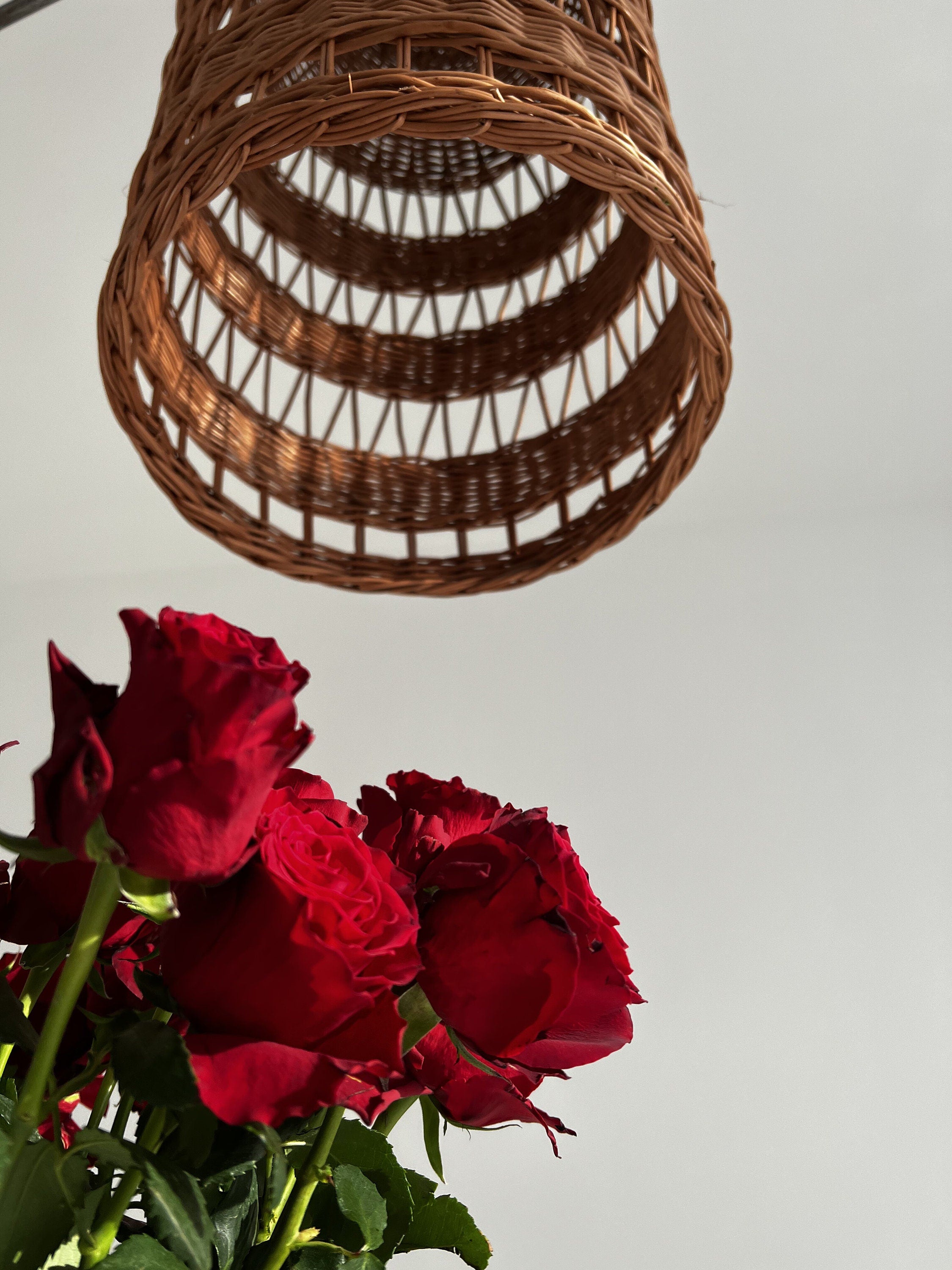 Rattan Pendant Light, Boho Woven Pendant Light, Wicker Rattan Lamp Shade, Ceiling Rattan Pendant Light Shade,Pendant light,Rattan Lamp Shade