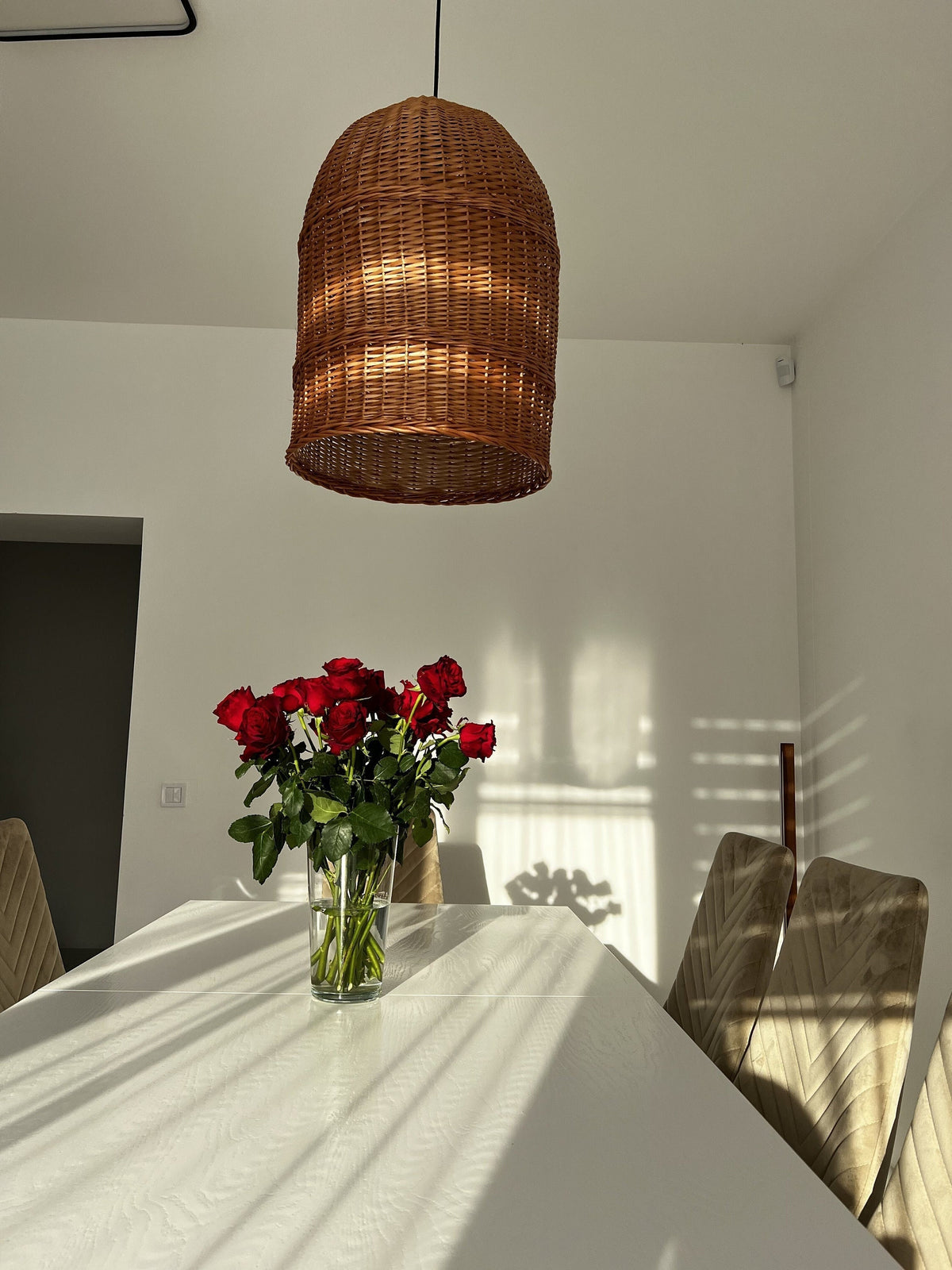 Boho Chandelier Light, Pendant Ceiling Wood Lantern, Bohemian Light Pendant, Hanging Pendant, Handmade Rattan Lamp Shade, Pendant light
