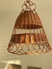 Wicker Lamp Boho Style, Lampshade Pendant, Lamp Rattan Chandelier Hanging Lamp Suspension Rotan Natural Lamp