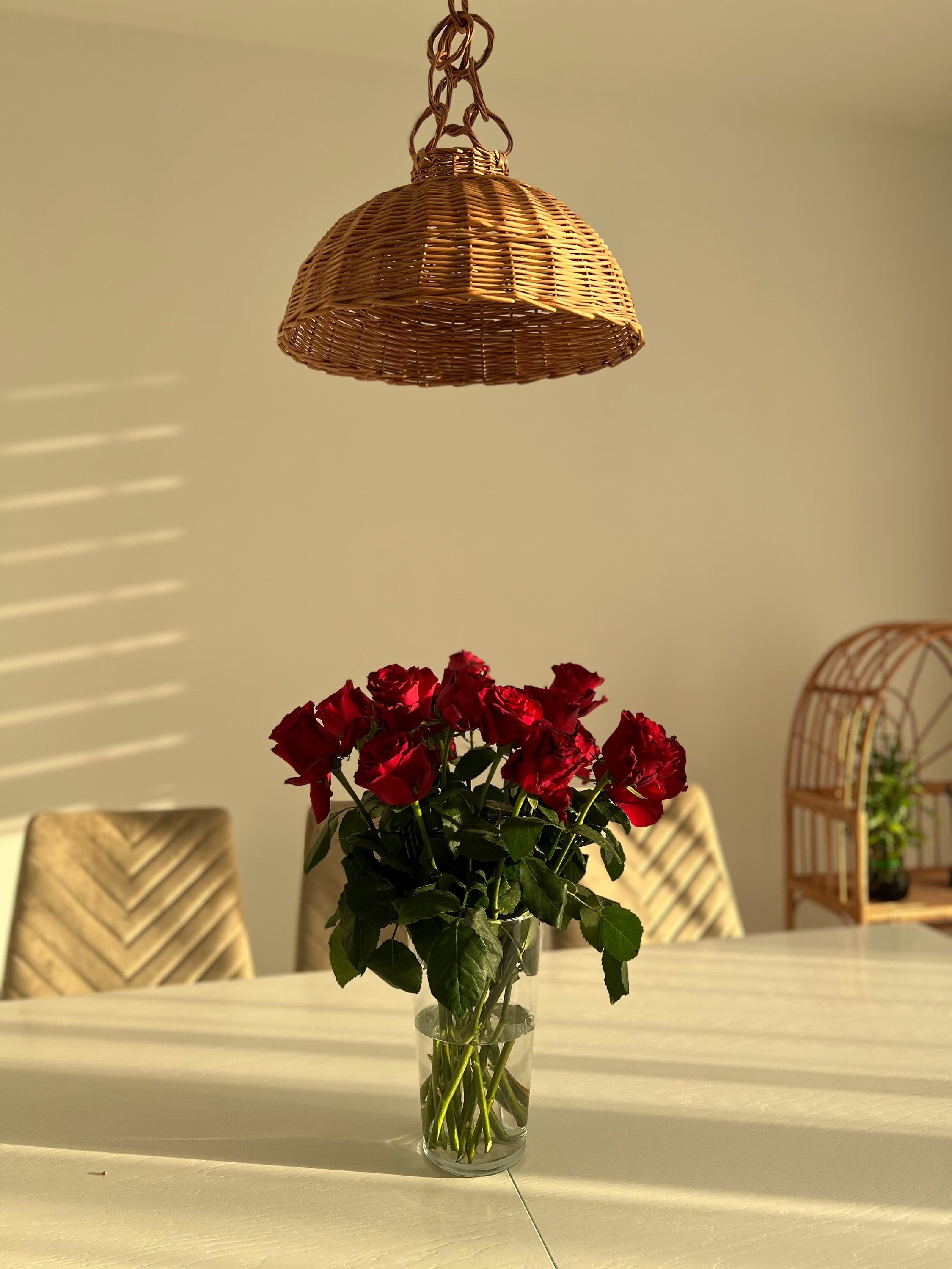 Wicker ceiling light, Lighting pendant, Wood pendant light, Pendant lighting, Pendant light, Dining room lighting, Hanging pendant light