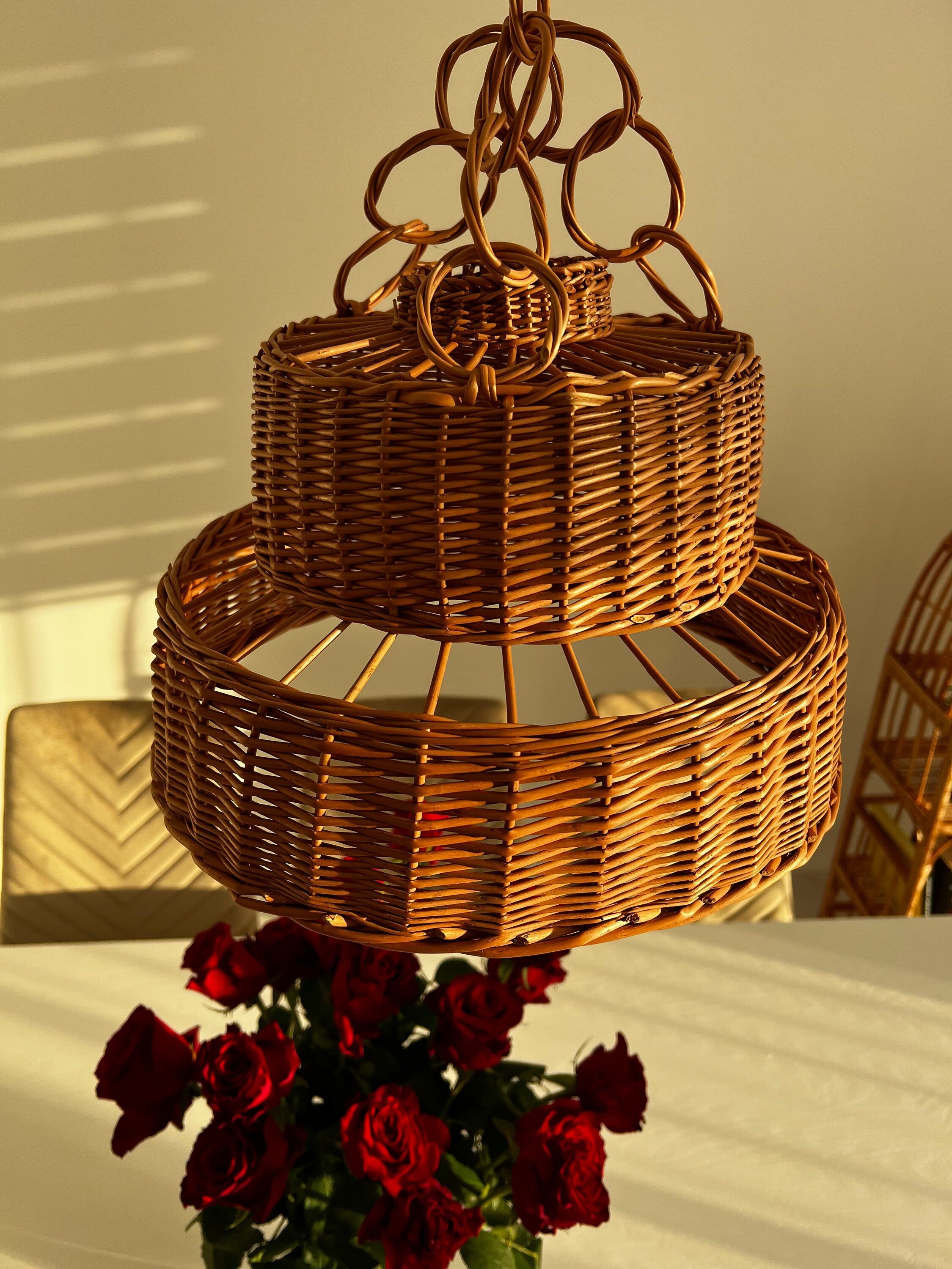 Lighting pendant, Wood pendant light, Pendant lighting, Pendant light, Dining room lighting, Hanging pendant light