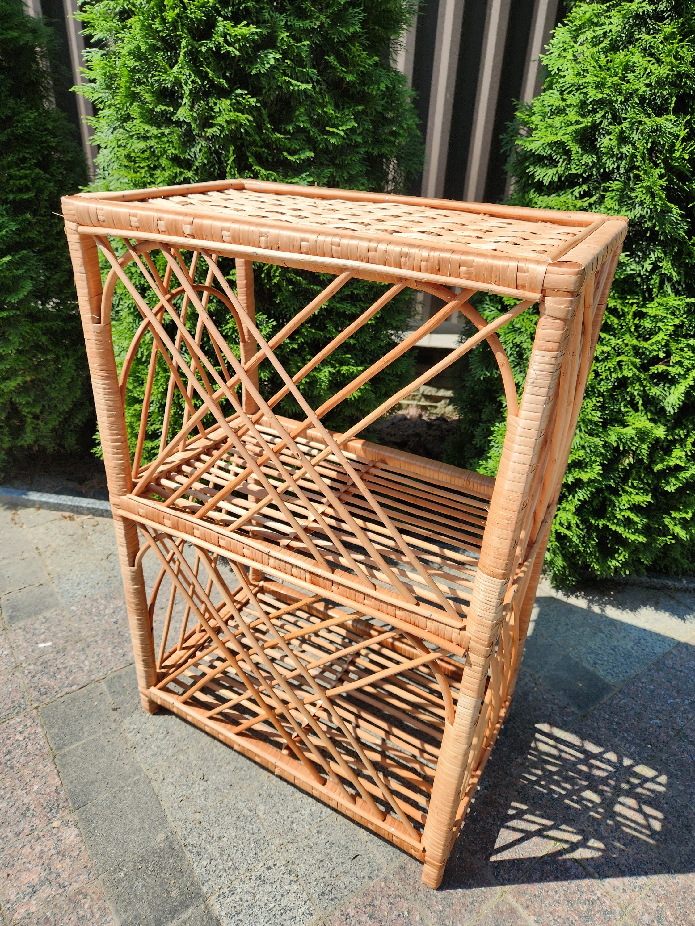 Wicker Shelf, Storage shelf, Bookshelf, Plant shelf, Rattan shelf