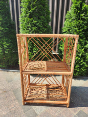 Wicker Shelf, Storage shelf, Bookshelf, Plant shelf, Rattan shelf