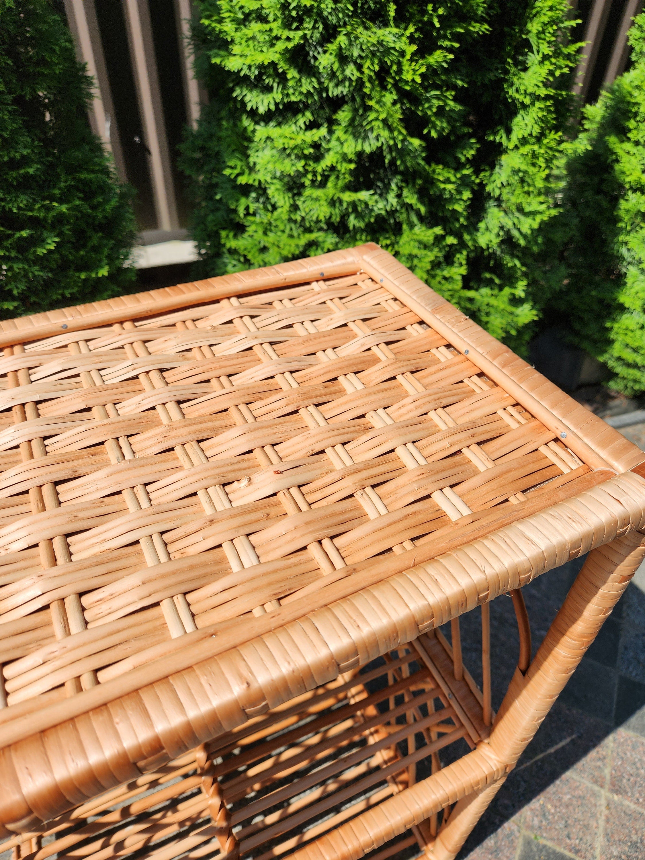 Wicker Shelf, Storage shelf, Bookshelf, Plant shelf, Rattan shelf