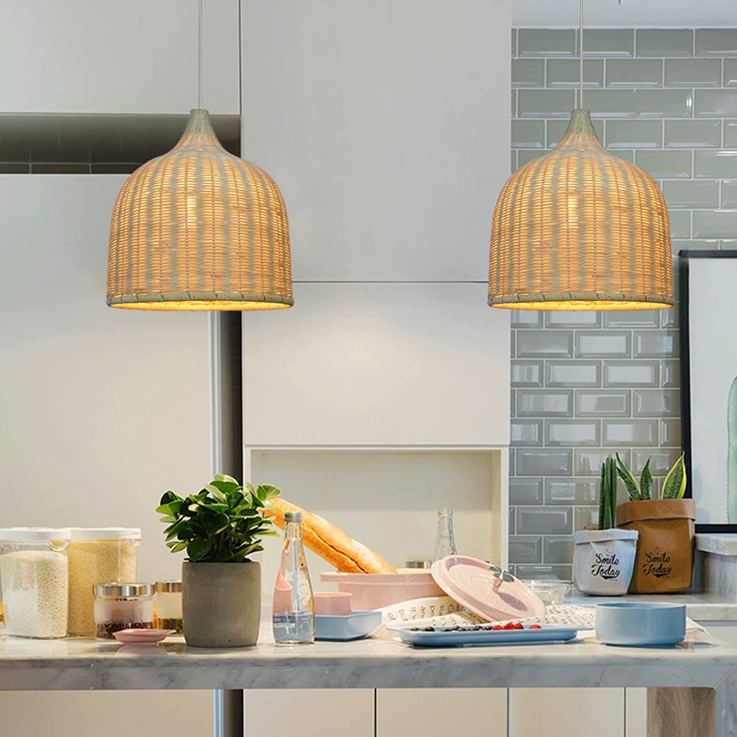 Lamp shade, Pendant light, Pendant Light Shade, Woven Pendant Shade